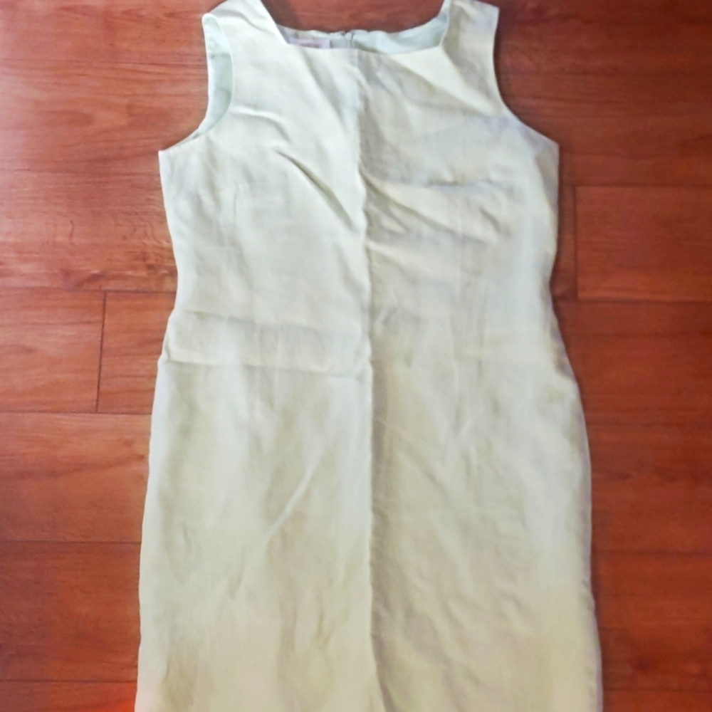 Talbot's Irish Linen green dress
